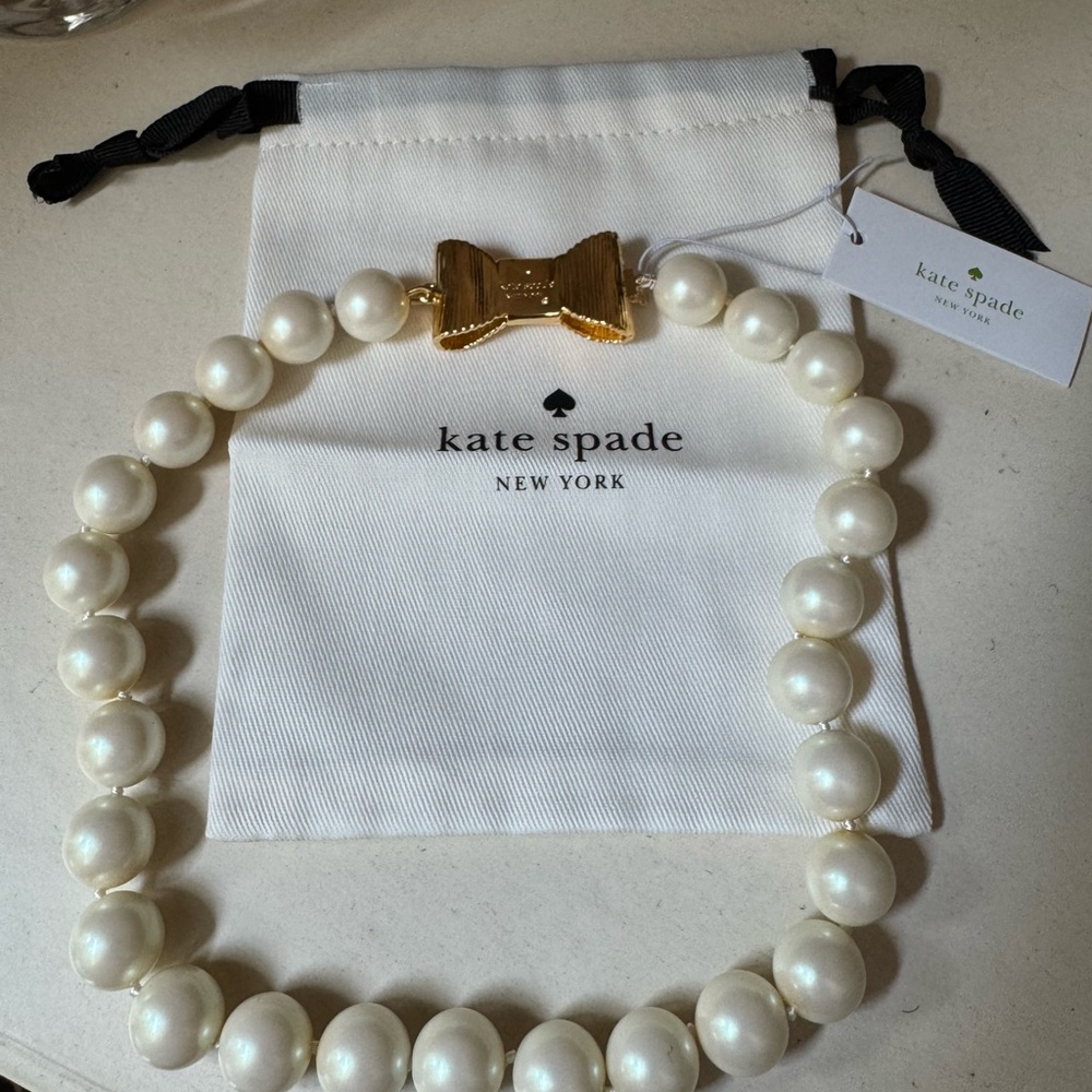LAST ONE! Kate Spade Pearls Short Necklace NWT! - Picture 6 of 12